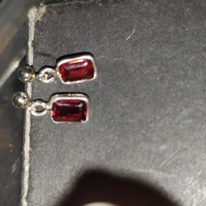 925 silver and Garnet errings